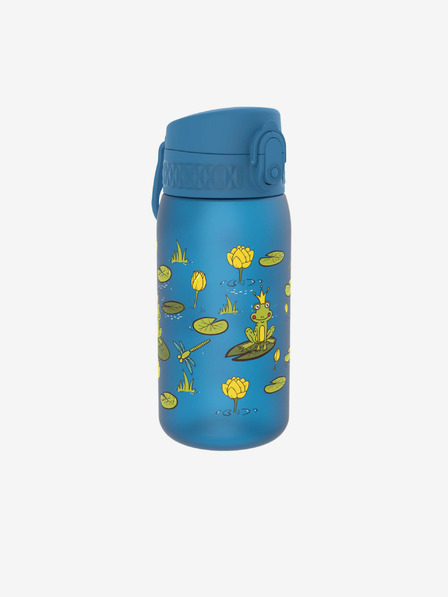 ION8 Modra otroška vzorčasta steklenica Ion8 Leak Proof Frog Pond (350 ml)
