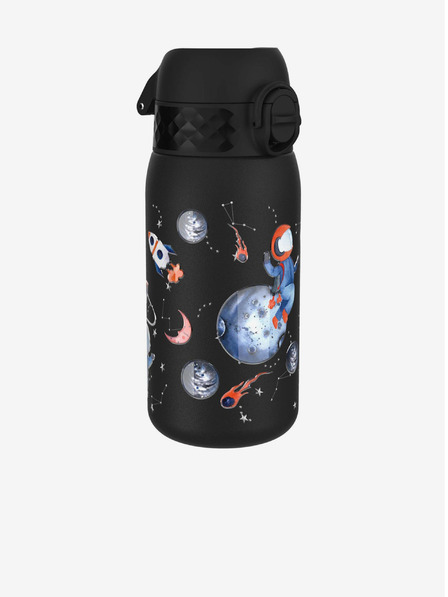 ION8 Črna vzorčasta nerjavna steklenica Ion8 Leak Proof Space (400 ml)