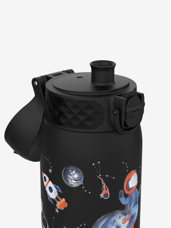 ION8 Črna vzorčasta nerjavna steklenica Ion8 Leak Proof Space (400 ml)
