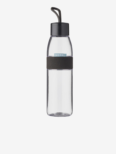 Mepal Prozorno-črna steklenica Mepal Ellipse Nordic Black (500 ml)