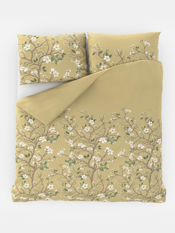 Kvalitex Satenasto francosko posteljno perilo LUXURY COLLECTION 1+2, 220x200, 70x90cm SPRING gold