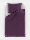Kvalitex Satenasto posteljno perilo s črto 140x200, 70x90cm Vijolična