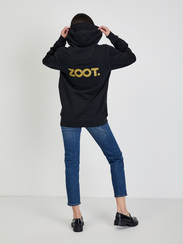 ZOOT.collab Črna unisex jopa s kapuco ZOOT