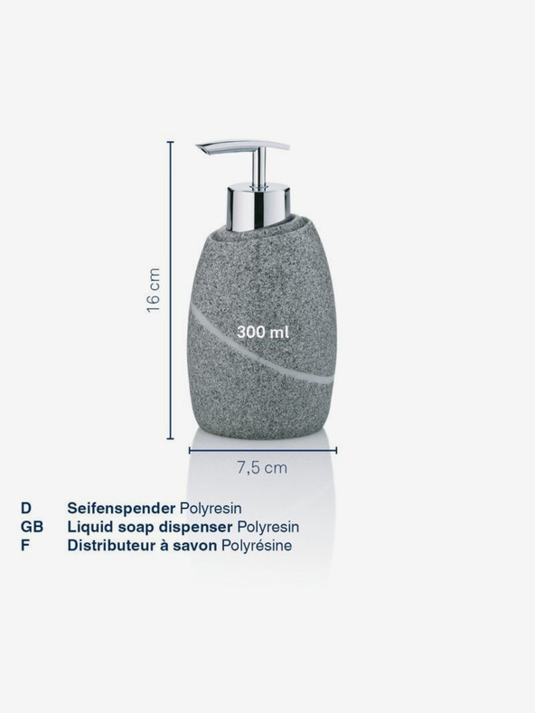 Kela Dozirnik mila TALUS poly, dekor kamen siv KELA