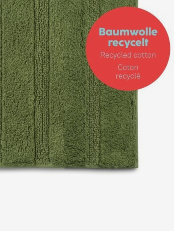 Kela Kopalniška preproga Megan 100% bombaž mahovno zelena 120,0x70,0x1,6cm KELA