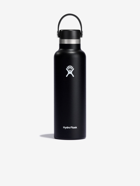 Hydro Flask Črna Hydro Flask iz nerjavečega jekla Standard Mouth Flex Cap (621 ml)