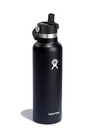 Hydro Flask Termalna steklenica Hydro Flask iz nerjavečega jekla Standard Mouth Straw Cap 21 oz (621 ml), črna