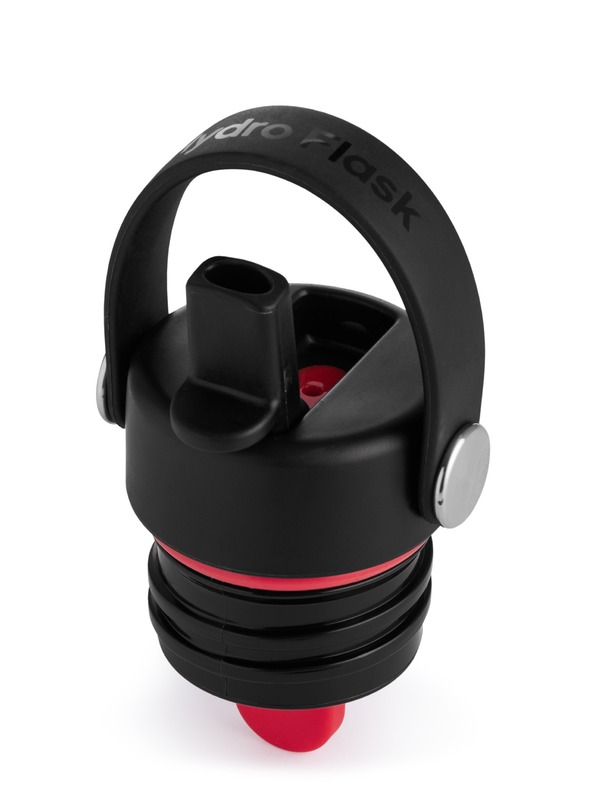 Hydro Flask Termalna steklenica Hydro Flask iz nerjavečega jekla Standard Mouth Straw Cap 21 oz (621 ml), črna