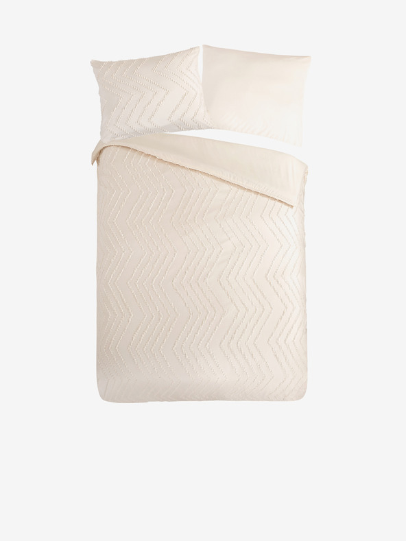 Pure Bež vzorčasta posteljnina Pure 140 x 220 cm