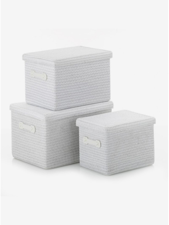 Kela Komplet košar RIMOSSA 3 kosi bela KELA