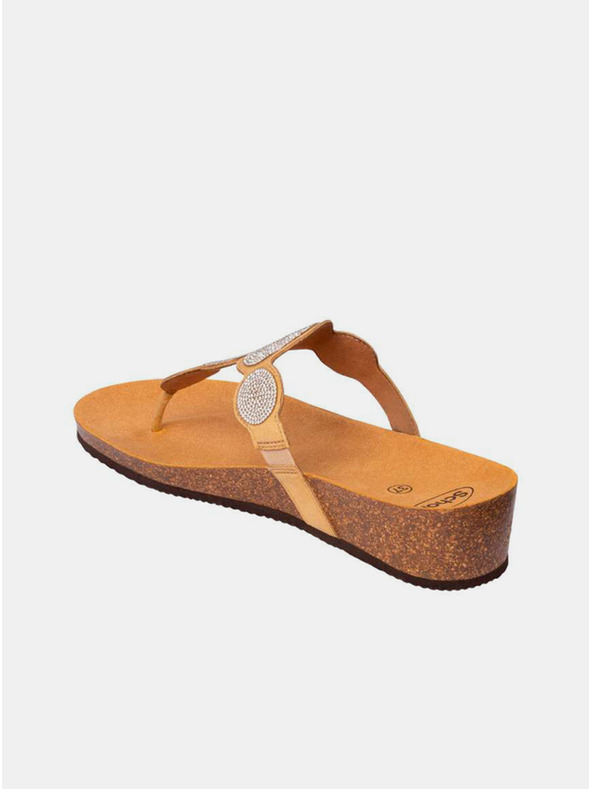 scholl Bež ženske japonke Scholl Sharon