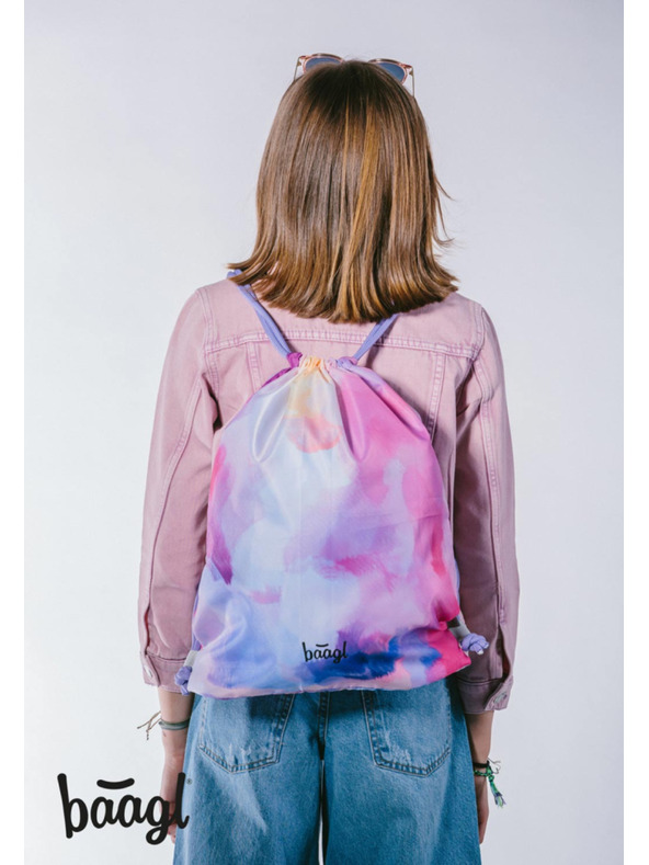 BAAGL  Rožnata šolska oprema - nahrbtnik, peresnica, torba Baagl Core Painting