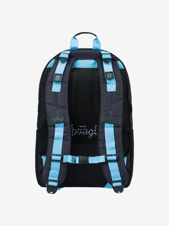 BAAGL  Črni 3 kompleti skate bluelight: nahrbtnik, peresnica, torba Baagl