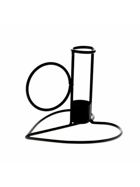 Casa de Engel Kovinski svečnik - srce, črna, 0/96