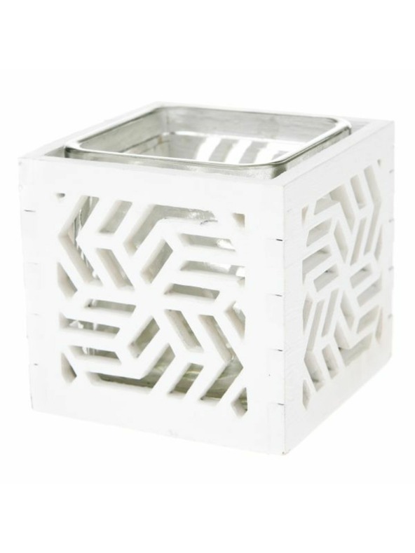 Casa de Engel Lesen svečnik s steklom - bel, 0/40