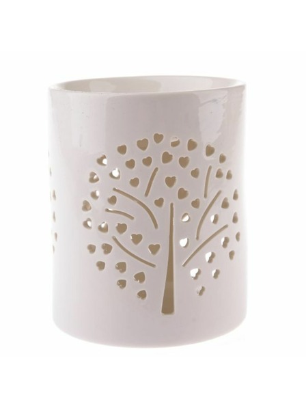 Casa de Engel Porcelanasta aromska svetilka z drevesom, bela, 1/27