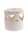 Casa de Engel Porcelanasta aromska svetilka s srčki, bela, 1/36