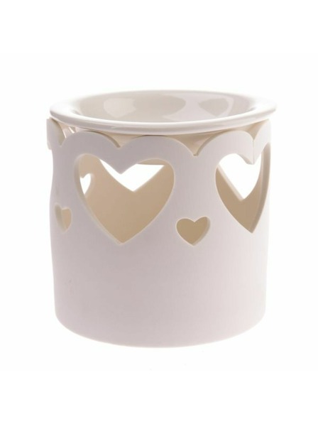 Casa de Engel Porcelanasta aromska svetilka s srčki, bela, 1/36