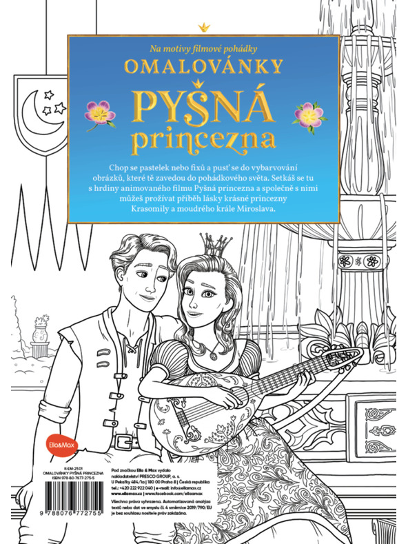 BAAGL  MISELNA PRINCESA - pobarvanka, ki temelji na filmski pravljici