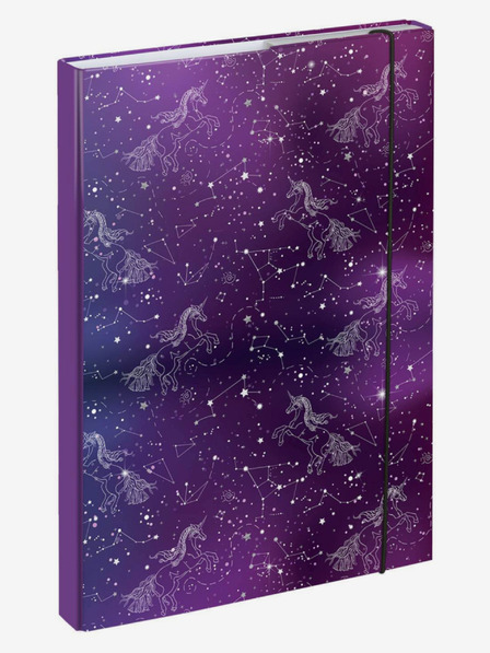 BAAGL  Vijolični ovitki za šolske zvezke A4 Unicorn Universe Baagl