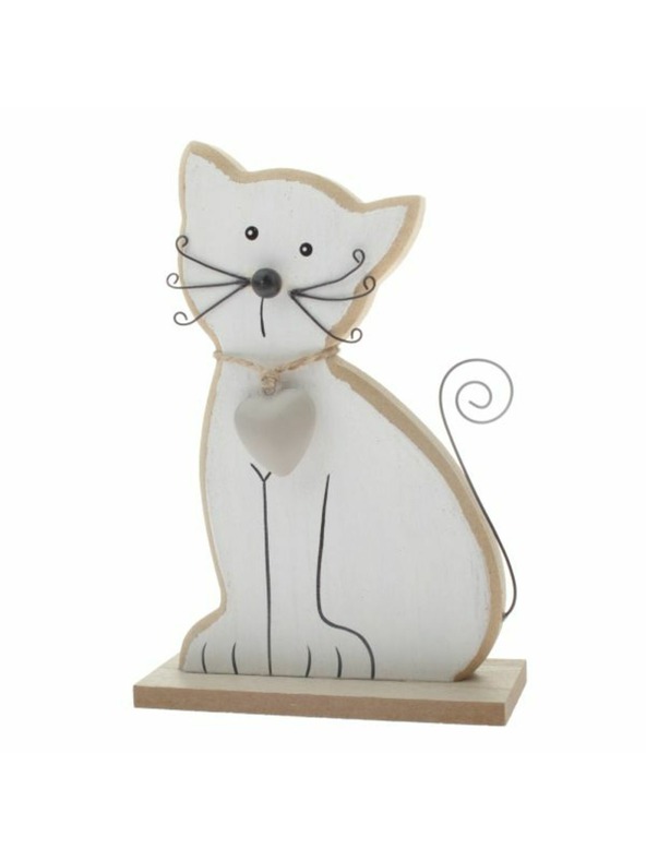 Casa de Engel Lesena mačka 15cm - bela, 6/72