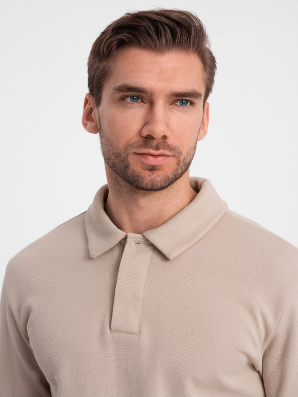 Ombre Clothing Bežna moška trenirka z ovratnikom polo majica + hlače Ombre Oblačila