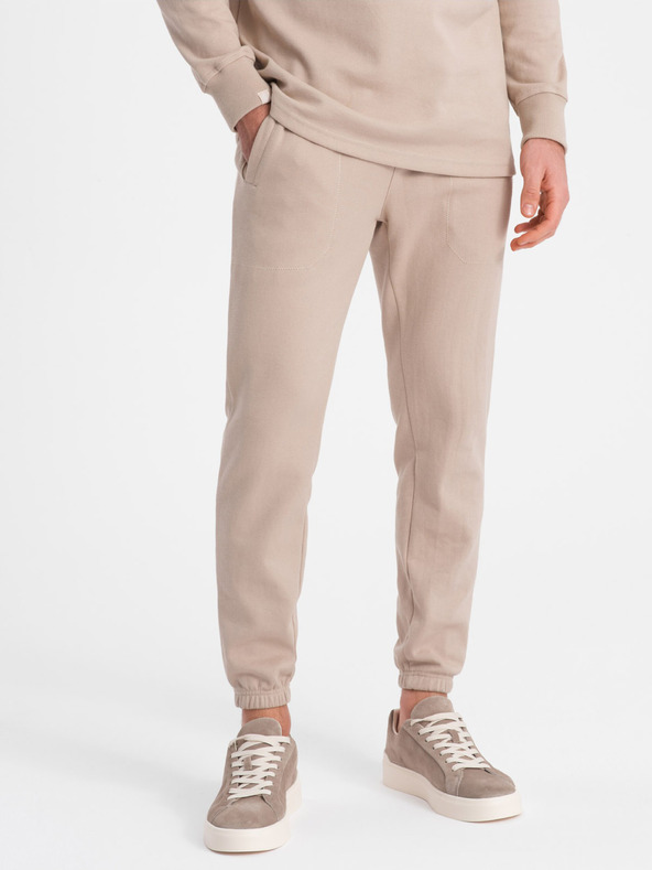 Ombre Clothing Bežna moška trenirka z ovratnikom polo majica + hlače Ombre Oblačila