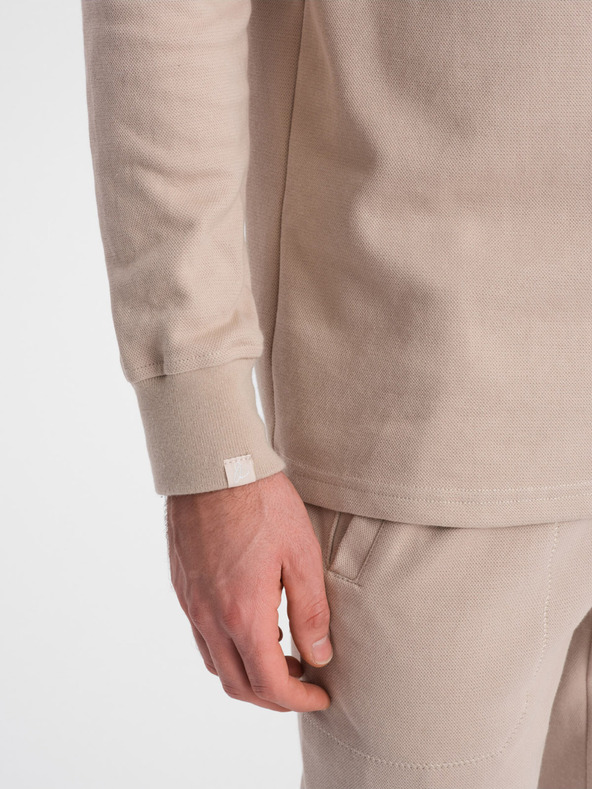 Ombre Clothing Bežna moška trenirka z ovratnikom polo majica + hlače Ombre Oblačila