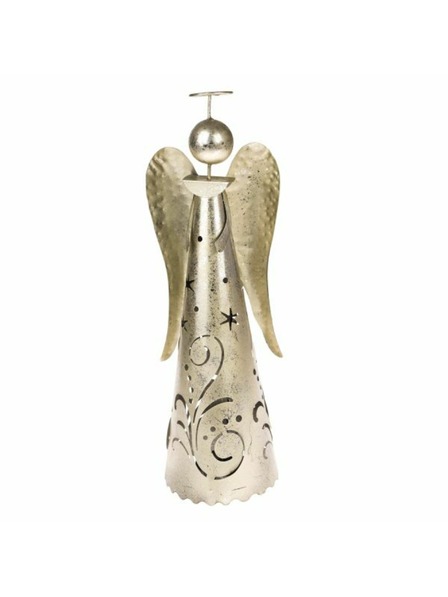 Casa de Engel Kovinski angel s svetlobo LED, 0/6