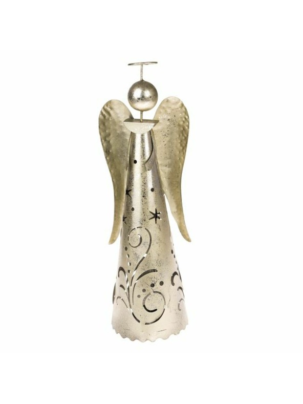 Casa de Engel Kovinski angel s svetlobo LED, 0/6