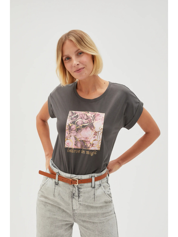 Moodo Ženska majica L-TS-4630 GREY Moodo