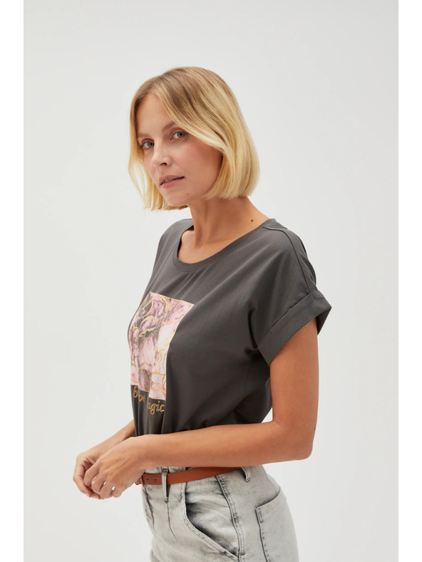 Moodo Ženska majica L-TS-4630 GREY Moodo