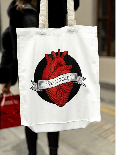 ZOOT.Original Bela platnena torba ZOOT Original Carrying Heart