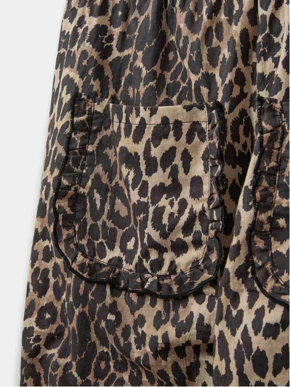 Sofie Schnoor Bež-rjave ženske hlače z leopardjim vzorcem Sofie Schnoor