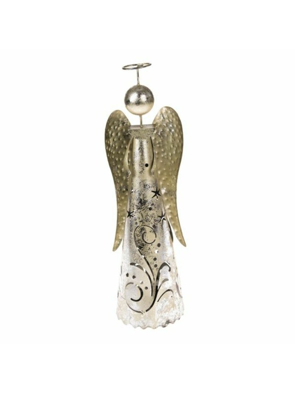 Casa de Engel Kovinski angelček z lučko LED, 0/12