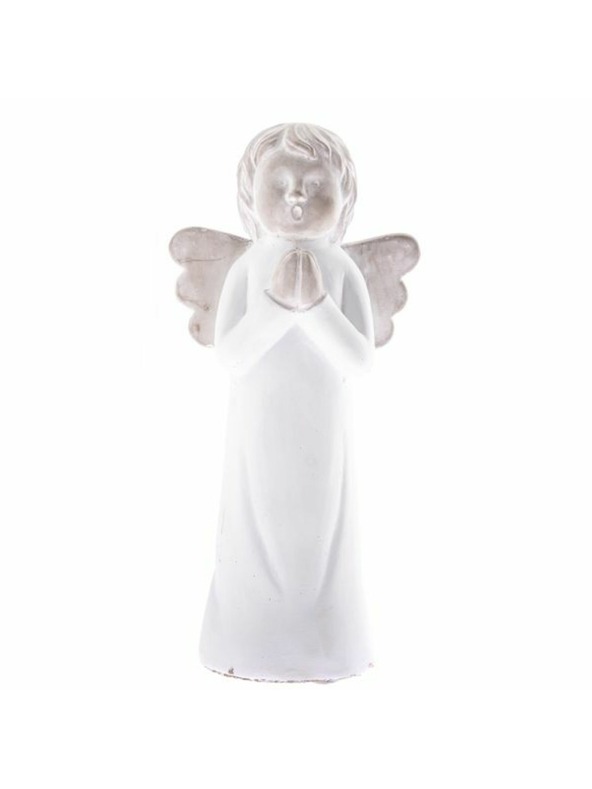 Casa de Engel Betonski angel v molitvi, siva krila, 3/18