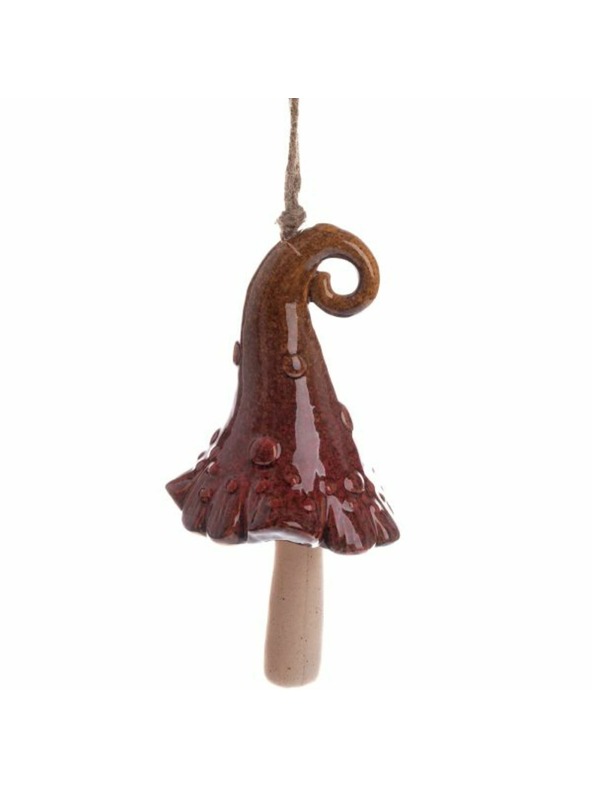 Casa de Engel Keramični zvonec - klobuk, rjava, 6/36