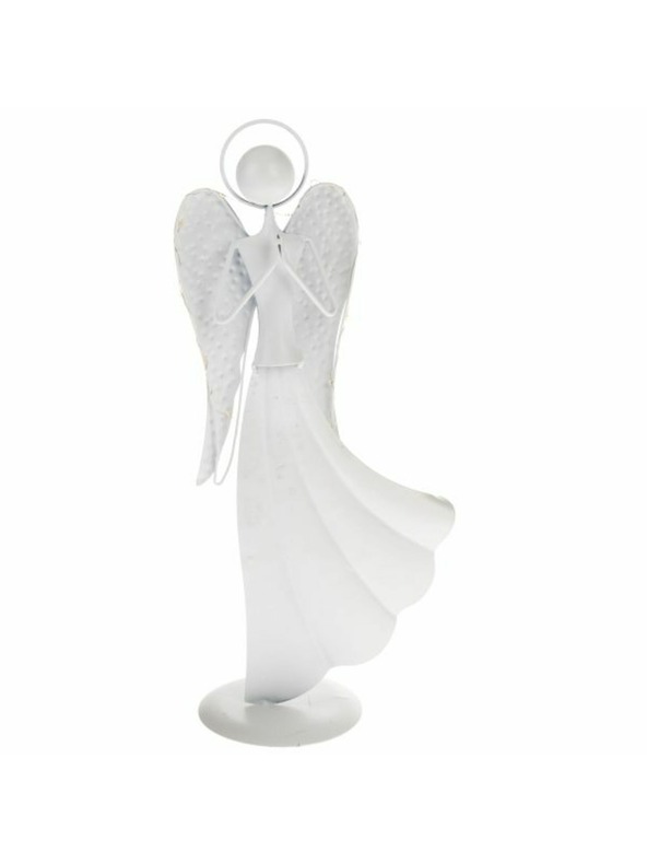 Casa de Engel Kovinski angel s svetlobo LED, 0/6