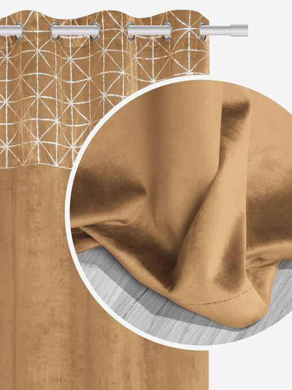 Edoti Žametna lesketajoča se zavesa - gorčična EDOTI