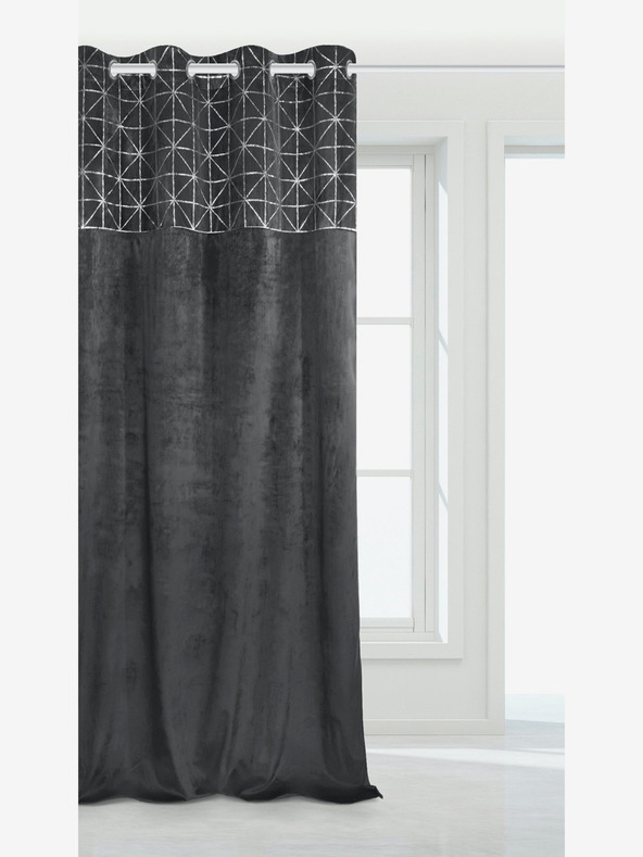 Edoti Žametna lesketajoča se zavesa - grafitna EDOTI