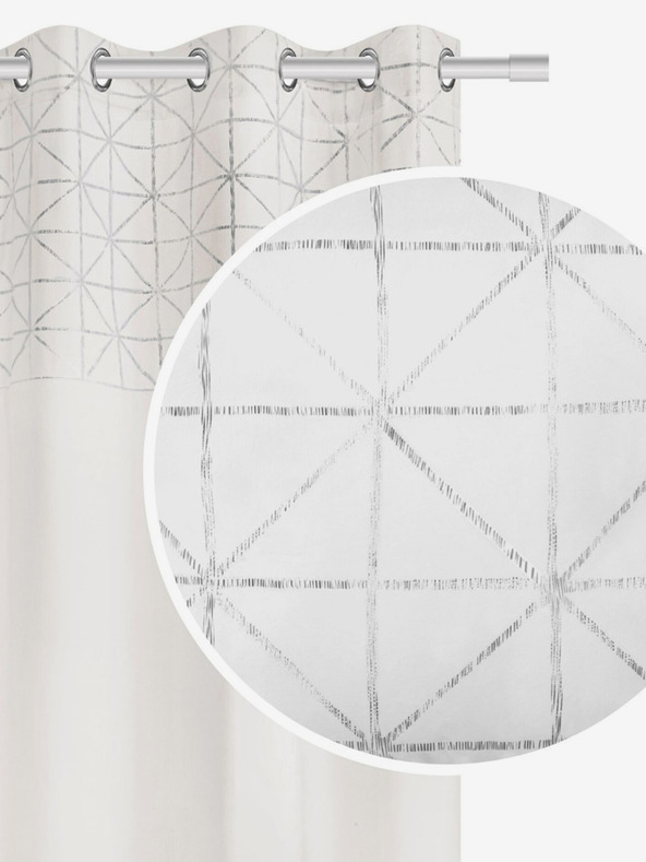 Edoti Žametna lesketajoča se zavesa - bela EDOTI