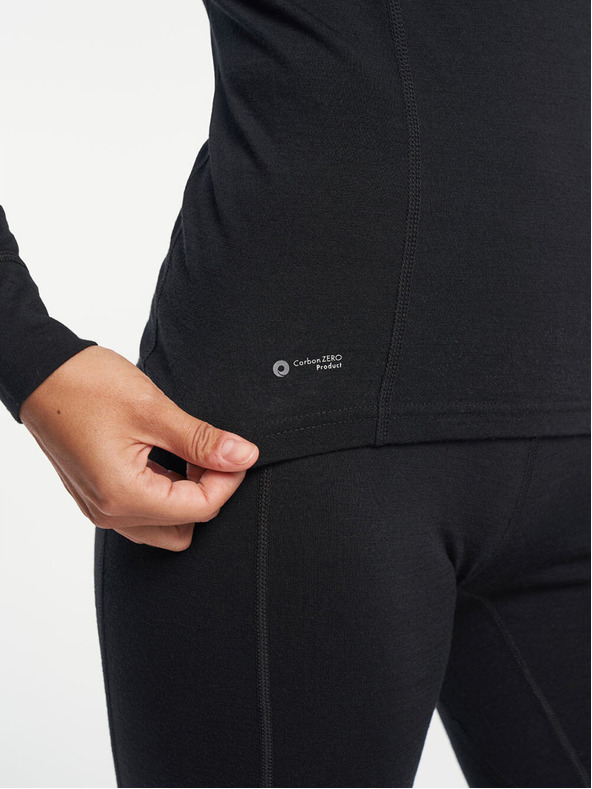 Tenson ženska funkcionalna majica z dolgimi rokavi TENSON Himalaya Baselayer Merino Top W črna
