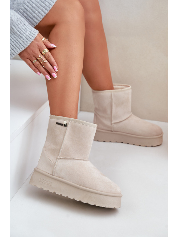 BIG STAR SHOES Ženski čevlji z visoko platformo Snows Big Star Light Beige