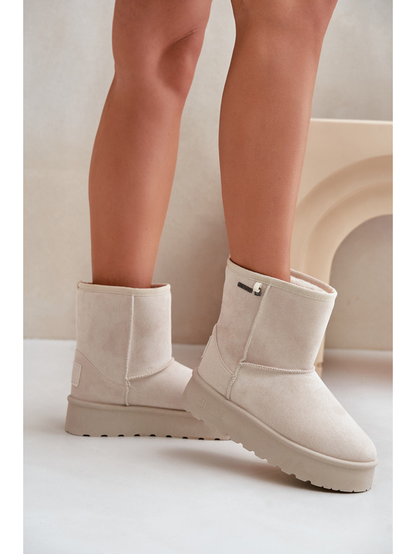 BIG STAR SHOES Ženski čevlji z visoko platformo Snows Big Star Light Beige