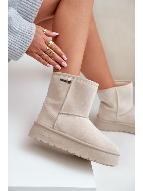 BIG STAR SHOES Ženski čevlji z visoko platformo Snows Big Star Light Beige