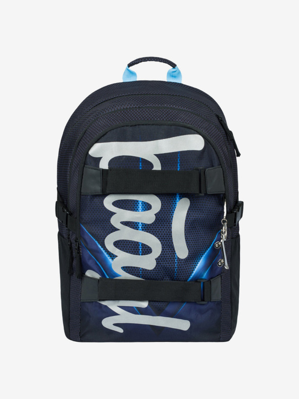 BAAGL  Črni 3 kompleti skate bluelight: nahrbtnik, peresnica, torba Baagl