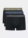 Guess Jeans Komplet črnih moških boksaric Guess Jeans Underwear 3-Pack U3BG13 K6YW0 Black Elastic Bog