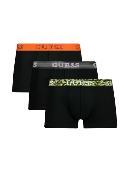 Guess Jeans Komplet črnih moških boksaric Guess Jeans Underwear 3-Pack U3GG06 K6YW0 F9SK Black Elastic Mult
