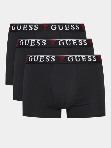 Guess Jeans Komplet črnih moških boksaric Guess Jeans Underwear 3-Pack U97G01 K6YW1 A996 Jet Black/Frost G