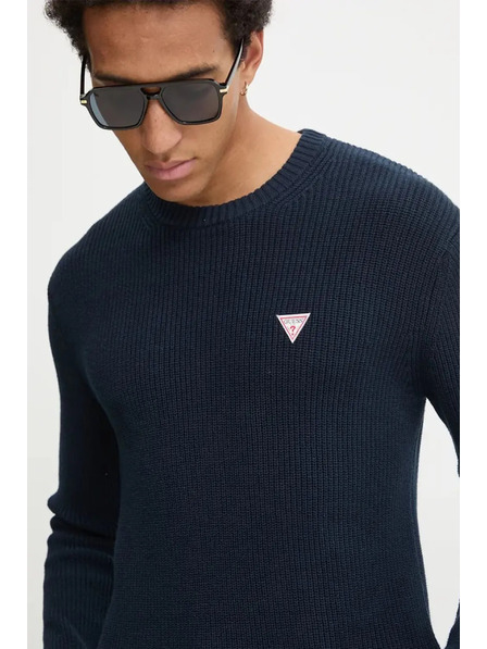 Guess Jeans Moški temno moder pulover z3hm1 Guess jeans